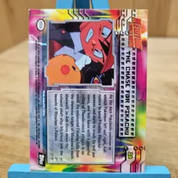 Topps Pokemon Mewtwo Strikes Back The Chase For Pikachu No.28 Black Back Card - Image 3