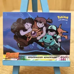 Topps Pokemon Mewtwo Strikes Back Underwater Adventure No.17 Blue Back Card - Image 1