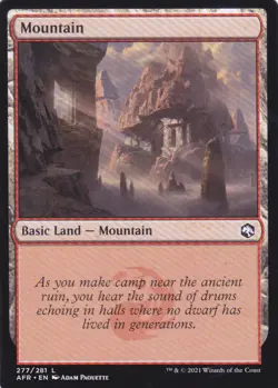 4 CARD ADVENTURES IN THE FORGOTTEN REALMS..MOUNTAIN..MTG..NRMT NP..BASIC LAND - Image 1