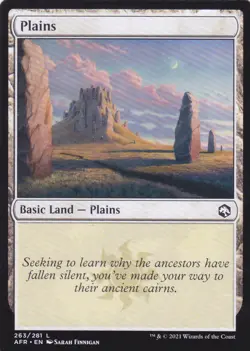 4 CARD ADVENTURES IN THE FORGOTTEN REALMS..PLAINS..MTG..NRMT NP..BASIC LAND - Image 2
