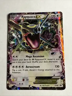Rayquaza EX XY69 Ultra Rare Black Star Promo Pokemon Card LP - Image 1