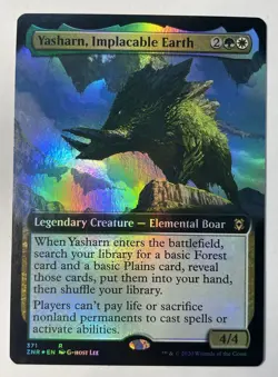 MTG Yasharn, Implacable Earth (Ext Art) (371) | NM Foil | Zendikar Rising (ZNR) - Image 1