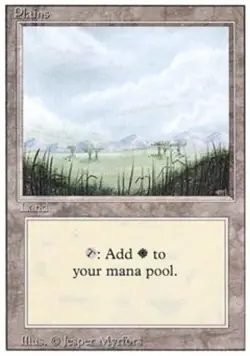 Plains B - Medium Play MTG Revised - Image 1