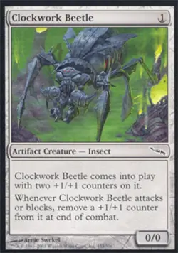 Clockwork Beetle -Foil Medium Play MTG Mirrodin - Image 1
