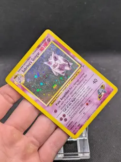 Sabrina's Gengar 14/132 Holo Gym Heroes Pokemon Card WOTC Played - Image 3
