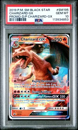POKEMON PSA 10 2019 SM Black Star Promo Charizard GX SM195 *4853 - Image 1