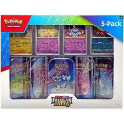 Pokemon Scarlet & Violet - Paldean Fates 5-pack Mini Tins / Costco Bundle NEW - Image 1