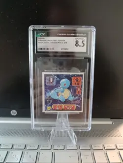 Pokemon Japanese Amada Sticker 1997 210 Squirtle Collection Kai CGC 8.5 - Image 1