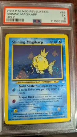 PSA 5 Shining Magikarp Holo #66 2001 Pokemon Neo Revelation (Secret Rare/SWIRL) - Image 4