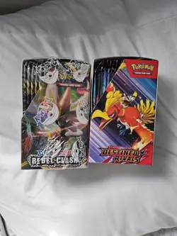 Pokemon Destined Rivals Half Booster Box Open (Unsealed) Rebel Clash Sealed (New - Image 2