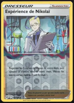 Carte Pokemon Experience de Nikolai 155/196 Reverse Origine Perdue Francais - Image 1