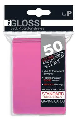 50 x Ultra Pro Deck Protector Sleeves Gloss Bright Pink Pokemon MTG Cards - Image 3
