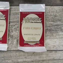 LOT OF 4 Magic The Gathering MTG Fallen Empires Sealed Boosters 1994 Unsearched - Image 3
