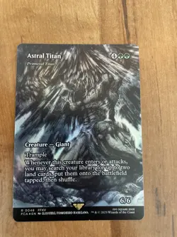 Magic The Gathering Final Fantasy Astral Titan Foil Borderless Showcase - Image 1