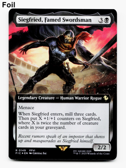 Siegfried, Fame Swordsman (Extended Art) - FOIL - Final Fantasy - MTG NM/M 💀 - Image 1