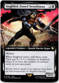 Siegfried, Fame Swordsman (Extended Art) - FOIL - Final Fantasy - MTG NM/M 💀 - Image 3