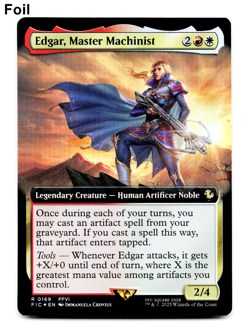 Edgar, Master Machinist (Extended Art) - FOIL - Commander: Final Fantasy - MTG - Image 1