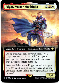 Edgar, Master Machinist (Extended Art) - FOIL - Commander: Final Fantasy - MTG - Image 3