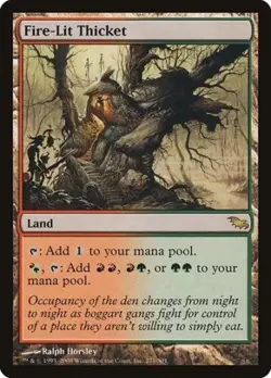 Fire-Lit Thicket - MTG - Shadowmoor - NM - Image 1