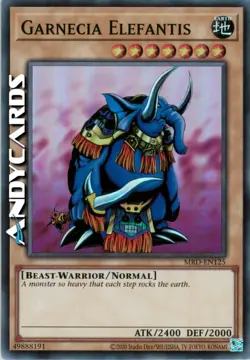 GARNECIA ELEFANTIS (Elefante Garnecia) • Super R • MRD EN125 • Unl 2023 • Yugioh - Image 1