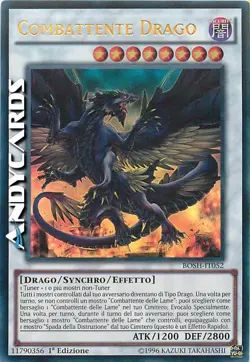 COMBATTENTE DRAGO • (Buster Dragon) • Ultra R • BOSH IT052 • 1Ed • Yugioh! - Image 1
