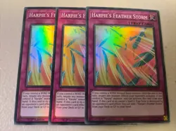 3x Harpie's Feather Storm EURO Print 1st Edition Super Rare RA01-EN073 Yu-Gi-Oh - Image 1
