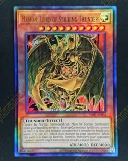 Yugioh Asian English Hamon Lord Of Striking Thunder CR03-AE002 Ultimate Rare - Image 1