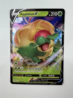 Appletun V 026/264 Pokemon Fusion Strike Ultra Rare Holo Used Trading Card - Image 1