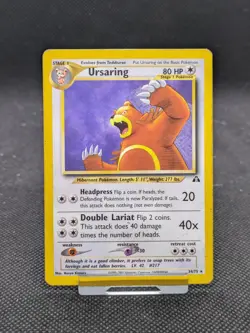 Pokemon Card Ursaring 34/75 Non Holo Rare Neo Discovery Set WOTC Played - Image 1