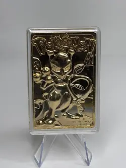 Mewtwo Pokemon 23k Gold Plated Trading Card BK Promo 1999 Nintendo w/ COA - Image 1