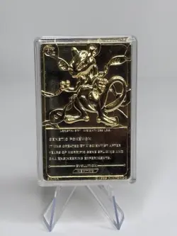 Mewtwo Pokemon 23k Gold Plated Trading Card BK Promo 1999 Nintendo w/ COA - Image 2