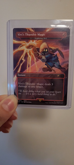 MTG Vivi's Thunder Magic Lightning Bolt Final Fantasy Secret Lair NM - English - Image 2
