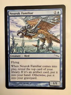 Magic the Gathering MTG Neurok Familiar (43) Mirrodin LP - Image 1
