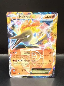 Pokemon Moltres ex Ultra Rare B&W Plasma Storm 14/135 - Image 3