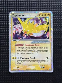Pokemon Cards Zapdos EX 116/112 Holo Ultra Rare 2004 FireRed LeafGreen ENG - Image 2