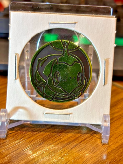 Pokemon TCG flip coin Turtwig green non-holofoil - Image 1