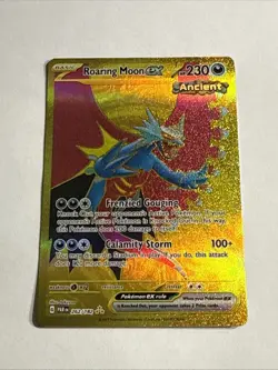Pokemon TCG Roaring Moon EX 262/182 Paradox Rift Hyper Rare Holo Near Mint - Image 1