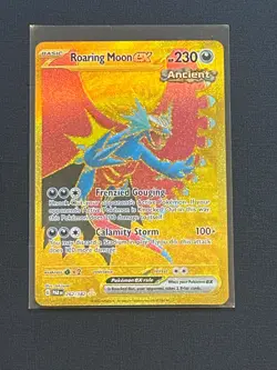 Pokemon TCG Roaring Moon EX 262/182 Paradox Rift Hyper Rare Holo Near Mint - Image 1