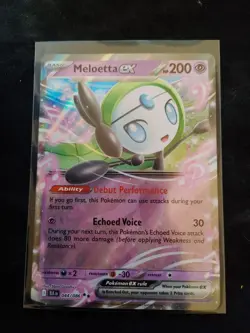 Pokemon TCG - Double Rare Meloetta Ex 044/086 - Black Bolt - Near Mint - Image 1