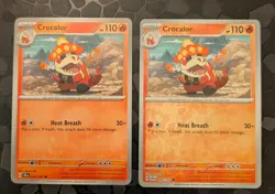 Crocalor Pokemon Cards x 2 One Regular And One Reverse Holo - Image 1