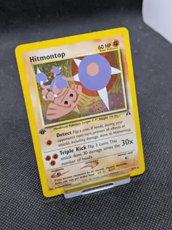 Pokemon Cards Neo Discovery 1st Edition Rare Holo Hitmontop 3/75 WOTC Played - Image 2