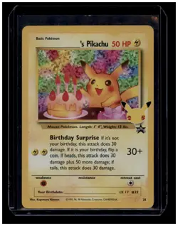 Pokemon Card TCG - Birthday Pikachu - 24/108 - Black Star Promo - Celebrations - Image 1