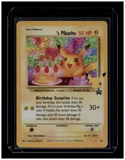 Pokemon Card TCG - Birthday Pikachu - 24/108 - Black Star Promo - Celebrations - Image 1