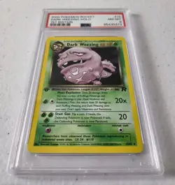 Dark Weezing 14/82 - 1st Edition - Team Rocket *PSA 8 - NM-MT* Holo Pokemon Card - Image 2