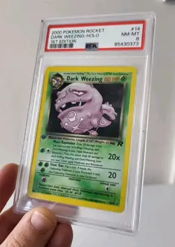 Dark Weezing 14/82 - 1st Edition - Team Rocket *PSA 8 - NM-MT* Holo Pokemon Card - Image 4