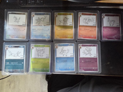 Japanese Eeveelutions Yu Nagaba Pokemon Card Complete Set Reverse Holo Rare Mint - Image 1