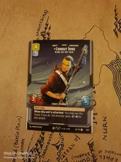 Star Wars Unlimited TCG ‘Chirrut Imwe - Blind, But Not Deaf’ PRESTIGE Card - Image 1