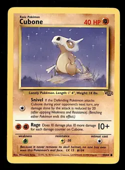 Cubone Jungle VG, 50/64 Pokemon Card - Image 1