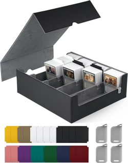 TCG Card Storage Box for 2400+ with Dividers & Stoppers, US Seller, Pokemon Use - Image 1