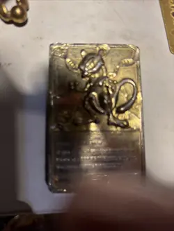 Vintage 1999 Gold Plated Burger King Pokemon Trading Card Mewtwo Nintendo - Image 2
